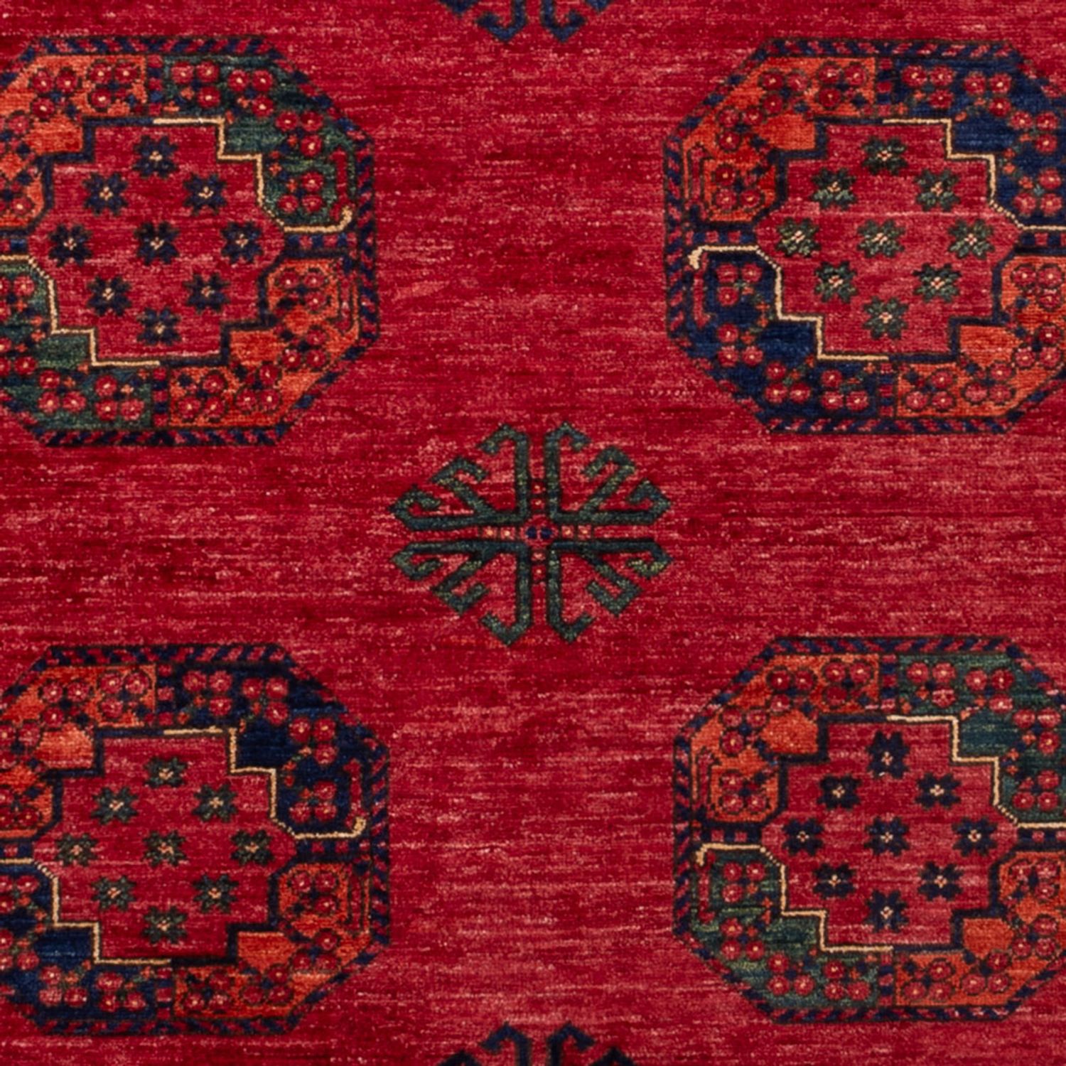 Afghansk tæppe - Kunduz - 242 x 175 cm - rød