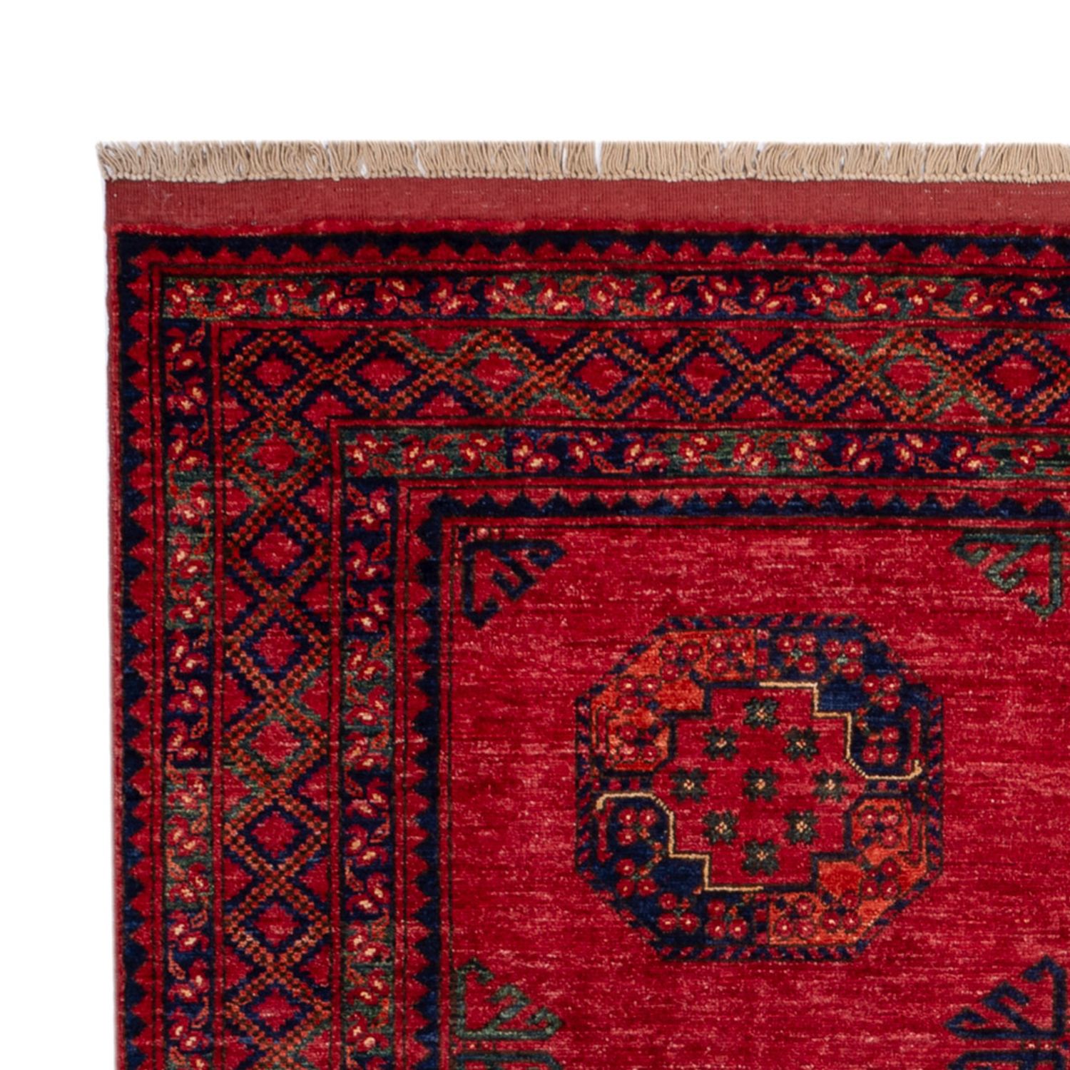 Afghansk tæppe - Kunduz - 242 x 175 cm - rød