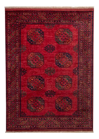 Afghansk tæppe - Kunduz - 242 x 175 cm - rød