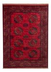 Afghansk tæppe - Kunduz - 242 x 175 cm - rød