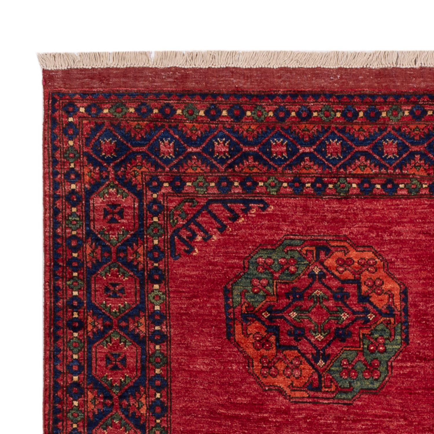 Afghansk tæppe - Kunduz - 244 x 177 cm - rød