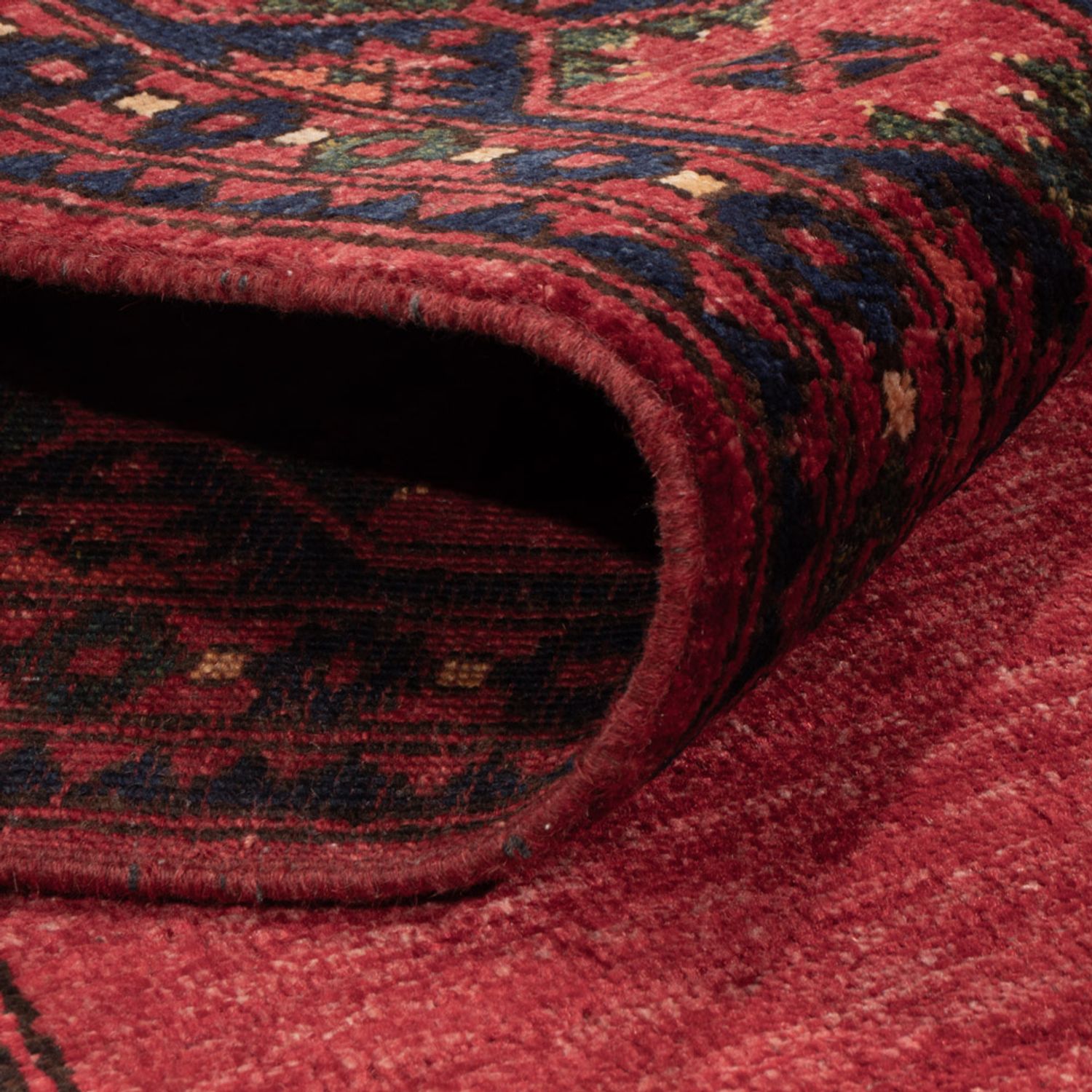 Afghansk tæppe - Kunduz - 244 x 177 cm - rød