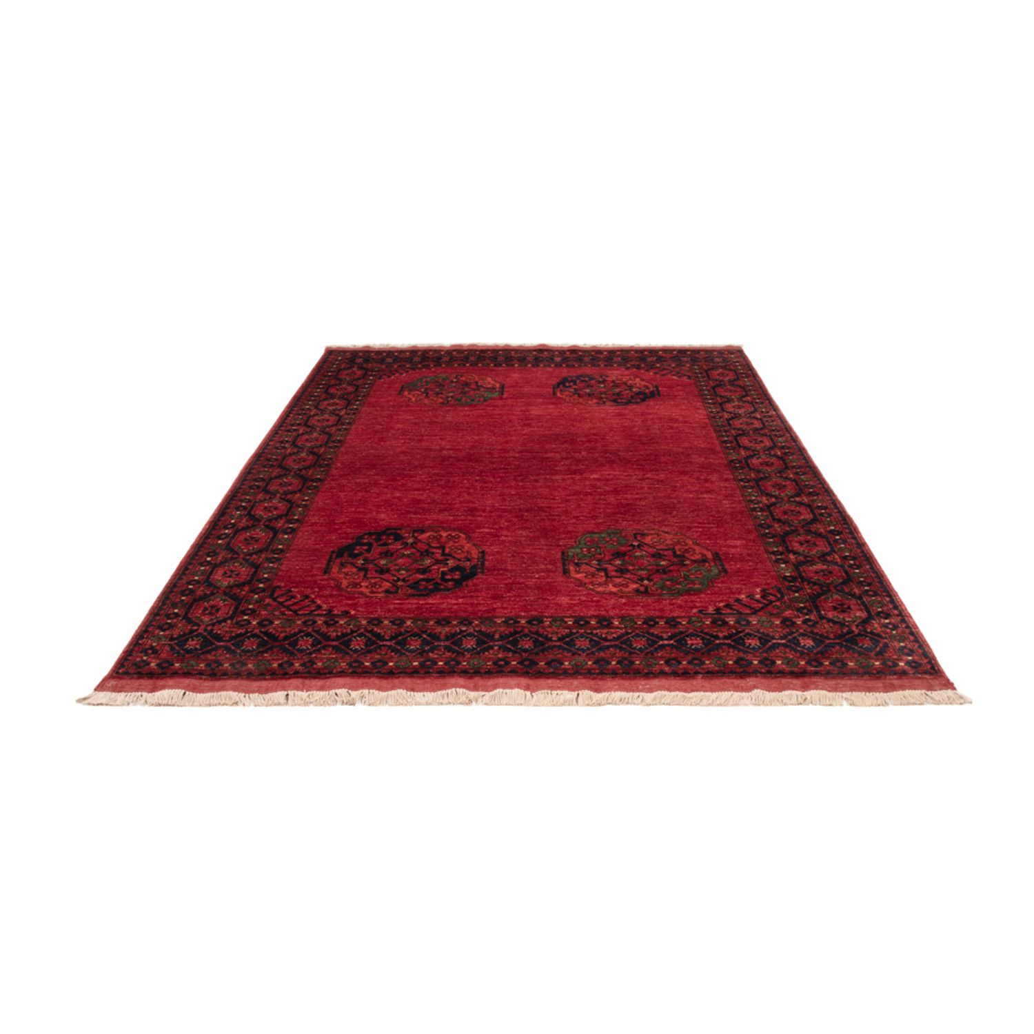 Afghansk tæppe - Kunduz - 244 x 177 cm - rød