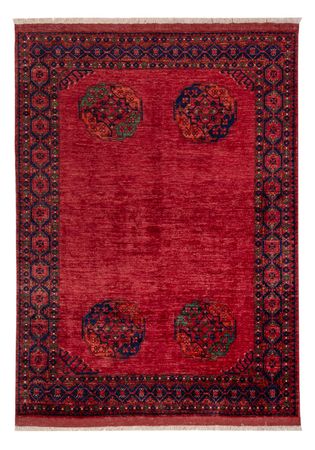 Afghansk tæppe - Kunduz - 244 x 177 cm - rød