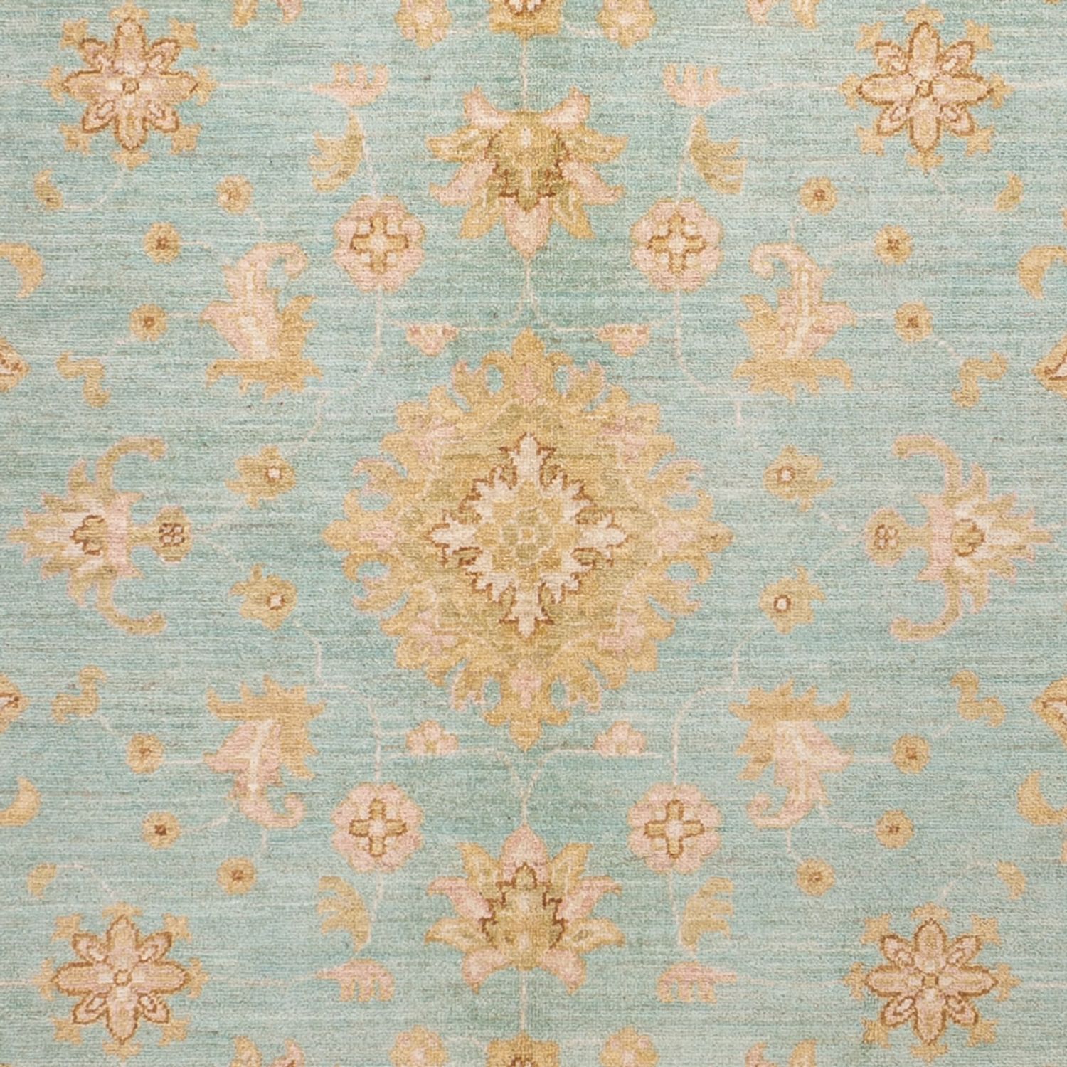 Dywan Zieglera - 287 x 211 cm - turkusowy