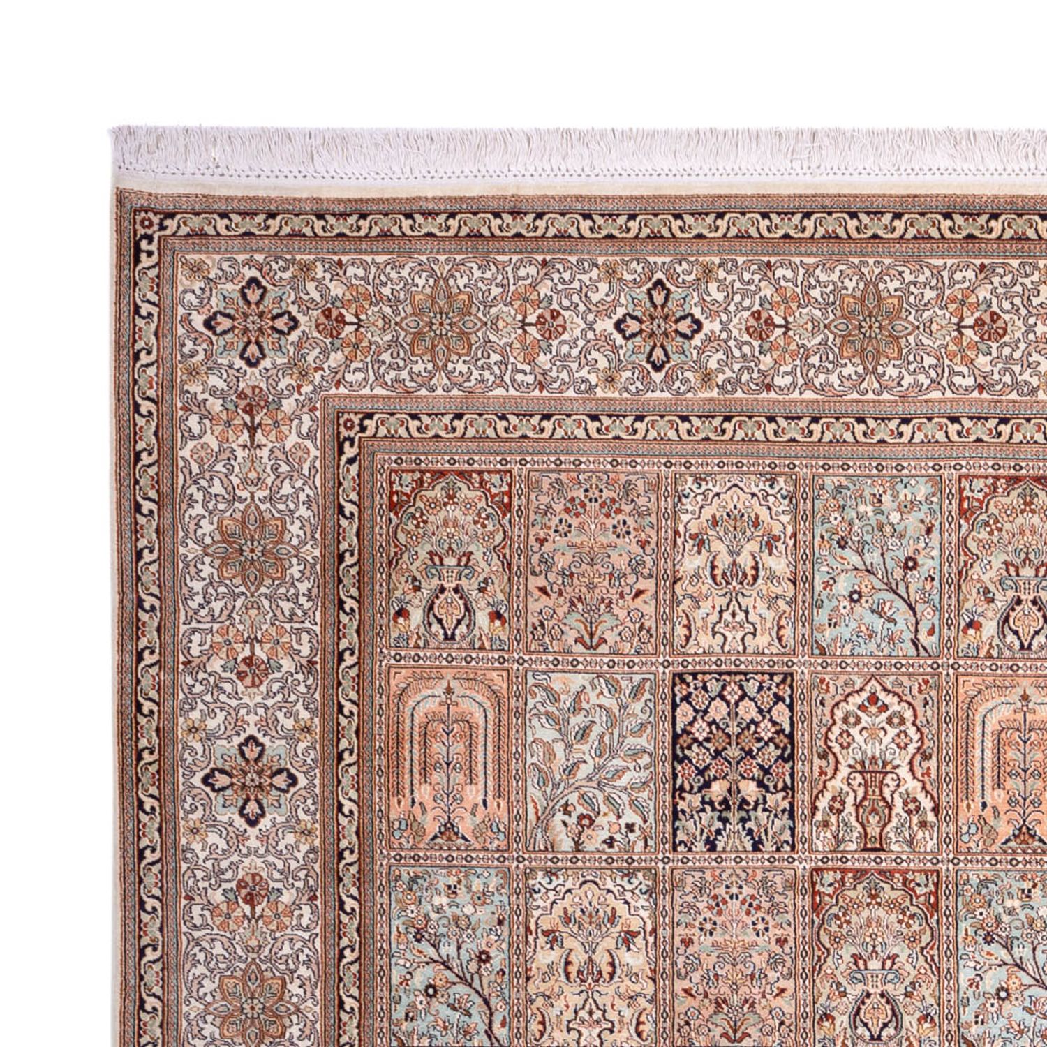 Jedwabny dywan - Kashmir Silk - 304 x 246 cm - piaskowy