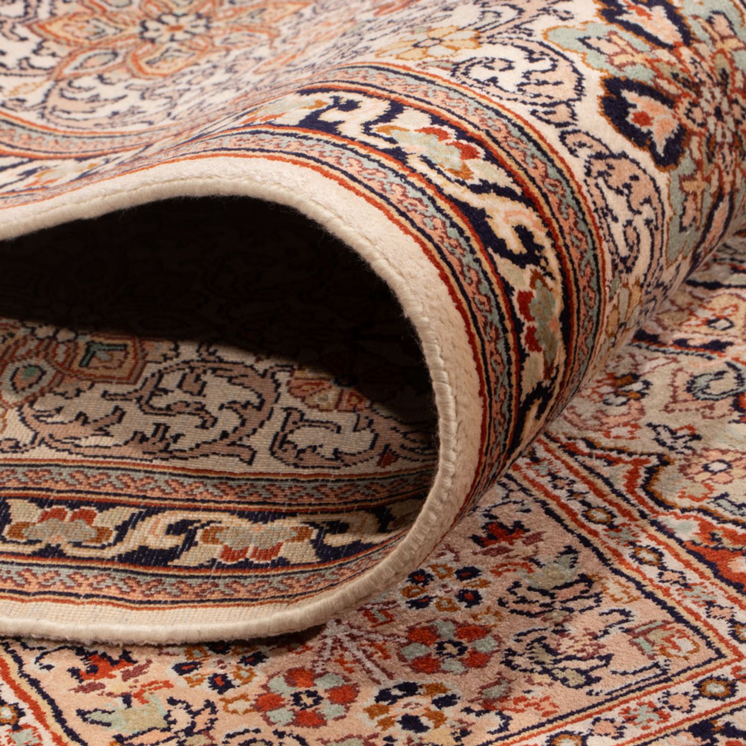Jedwabny dywan - Kashmir Silk - 304 x 246 cm - piaskowy