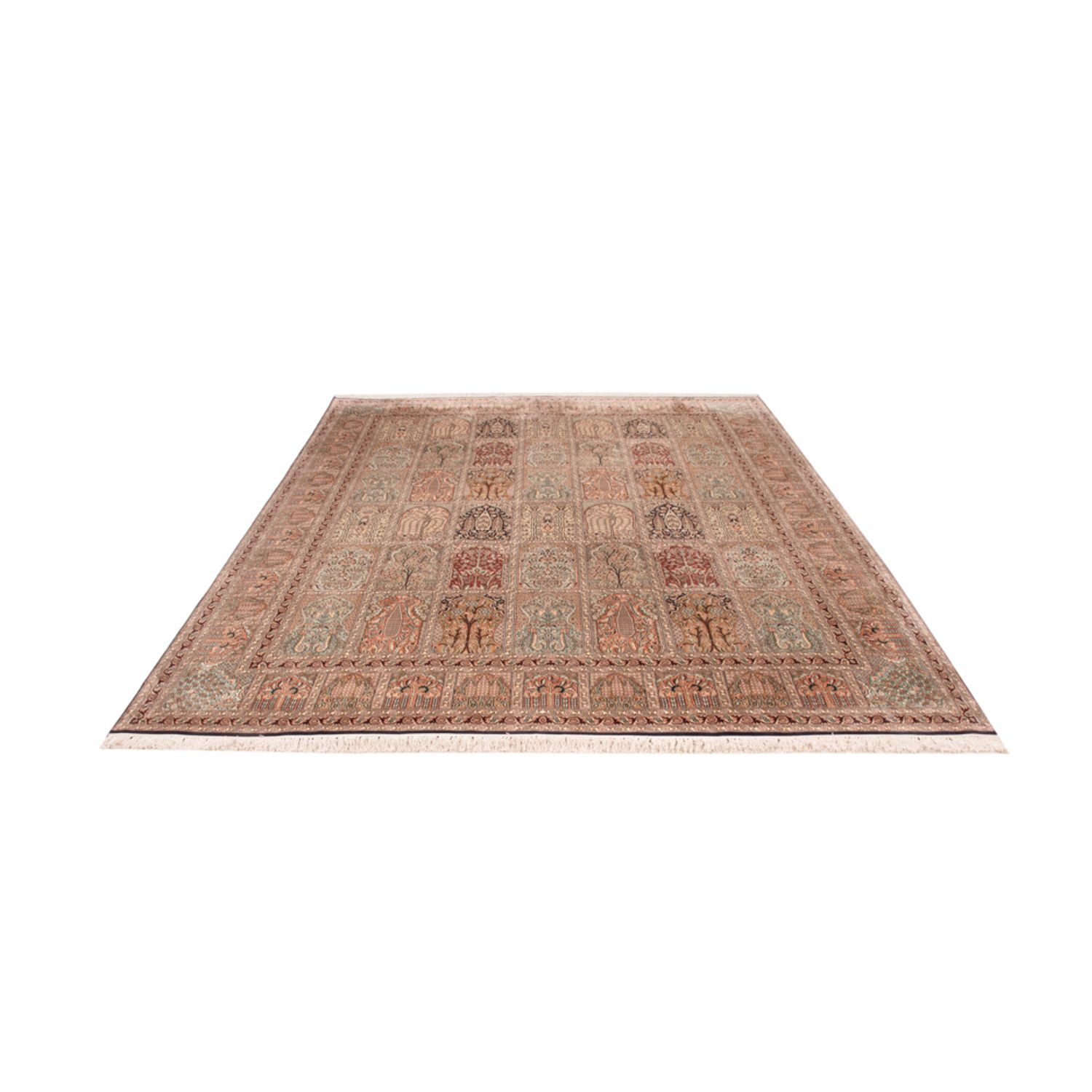 Jedwabny dywan - Kashmir Silk - 308 x 242 cm - ciemny beż