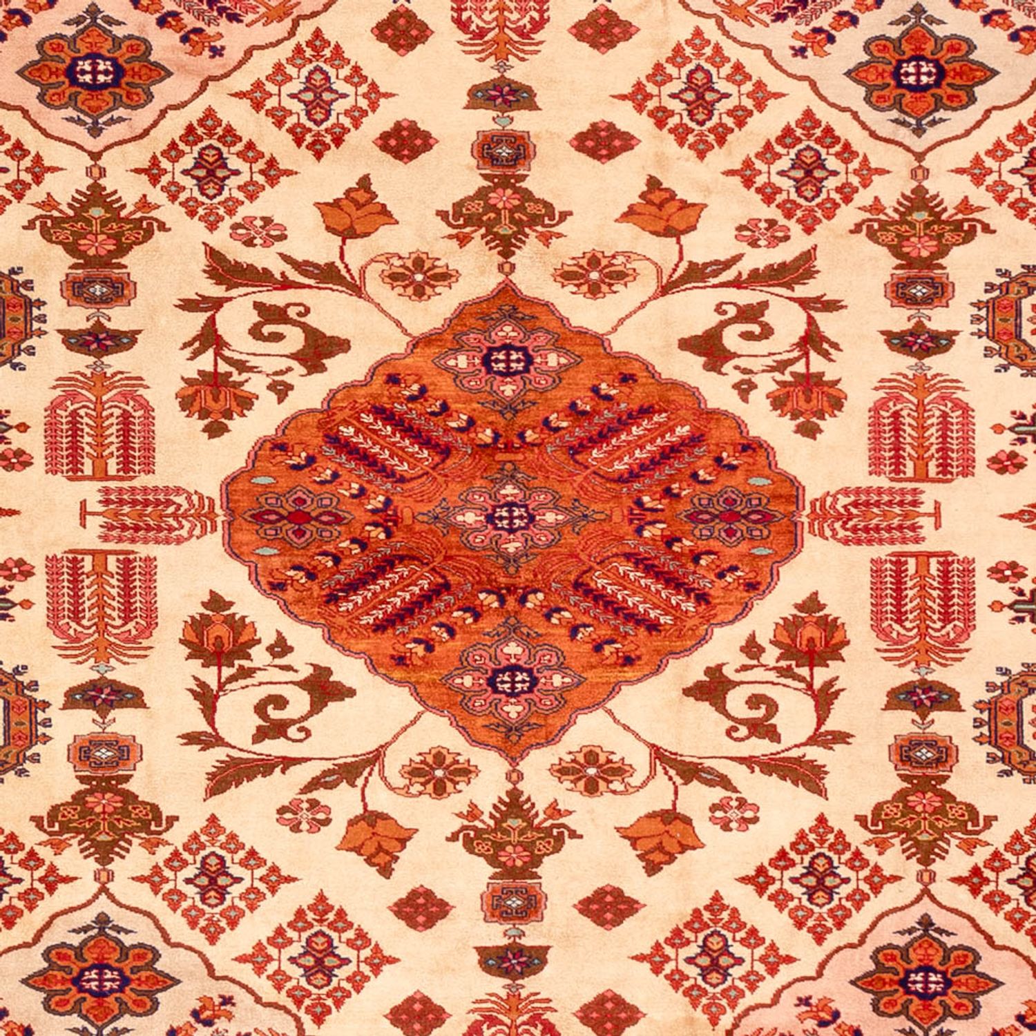 Jedwabny dywan - jedwab afgański - 288 x 217 cm - jasna czerwień