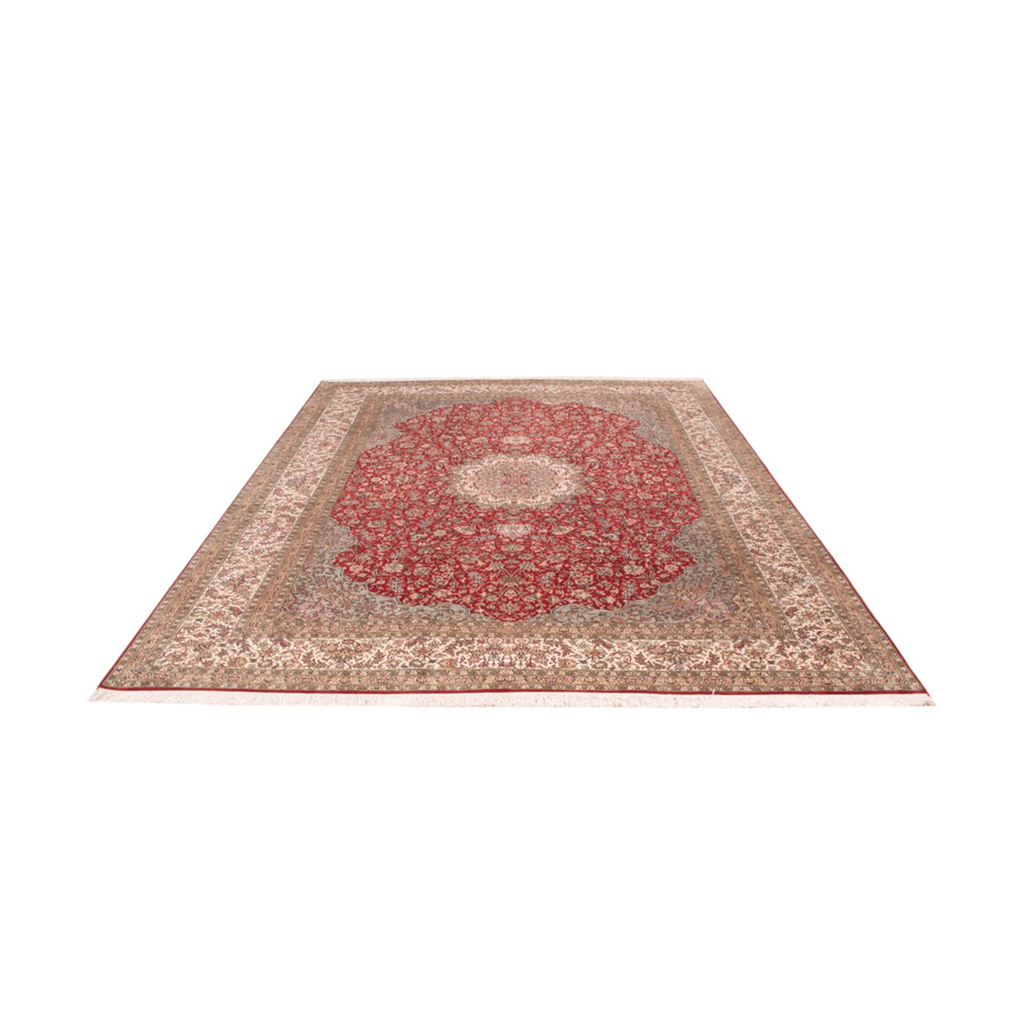 Jedwabny dywan - Kashmir Silk - 303 x 220 cm - czerwony