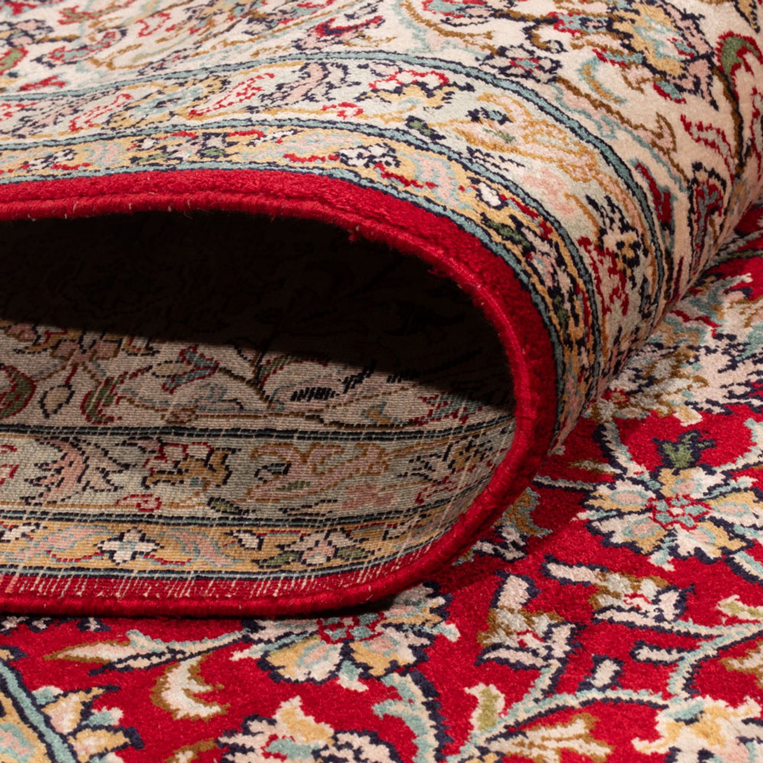 Jedwabny dywan - Kashmir Silk - 302 x 216 cm - czerwony