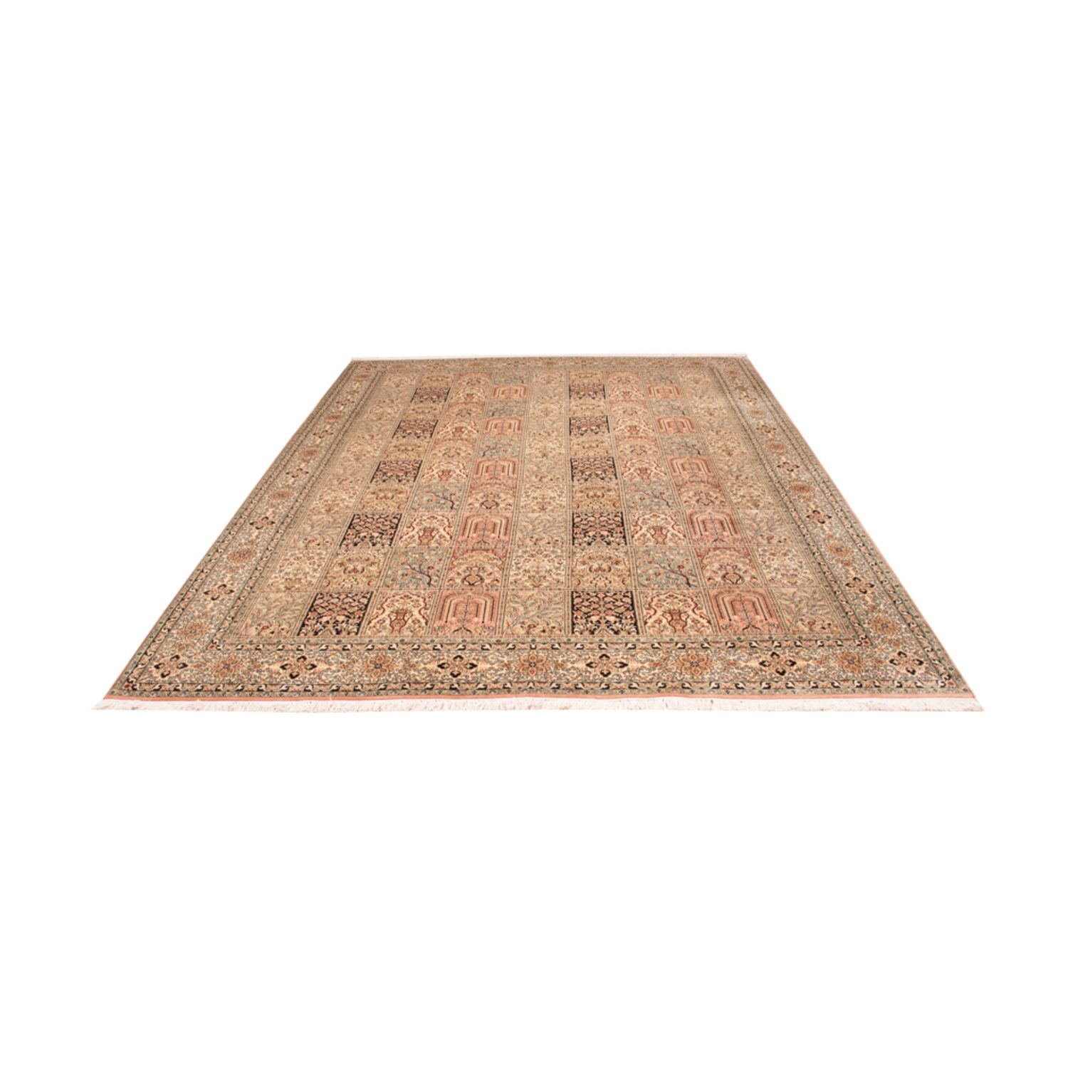 Jedwabny dywan - Kashmir Silk - 316 x 220 cm - ciemny beż