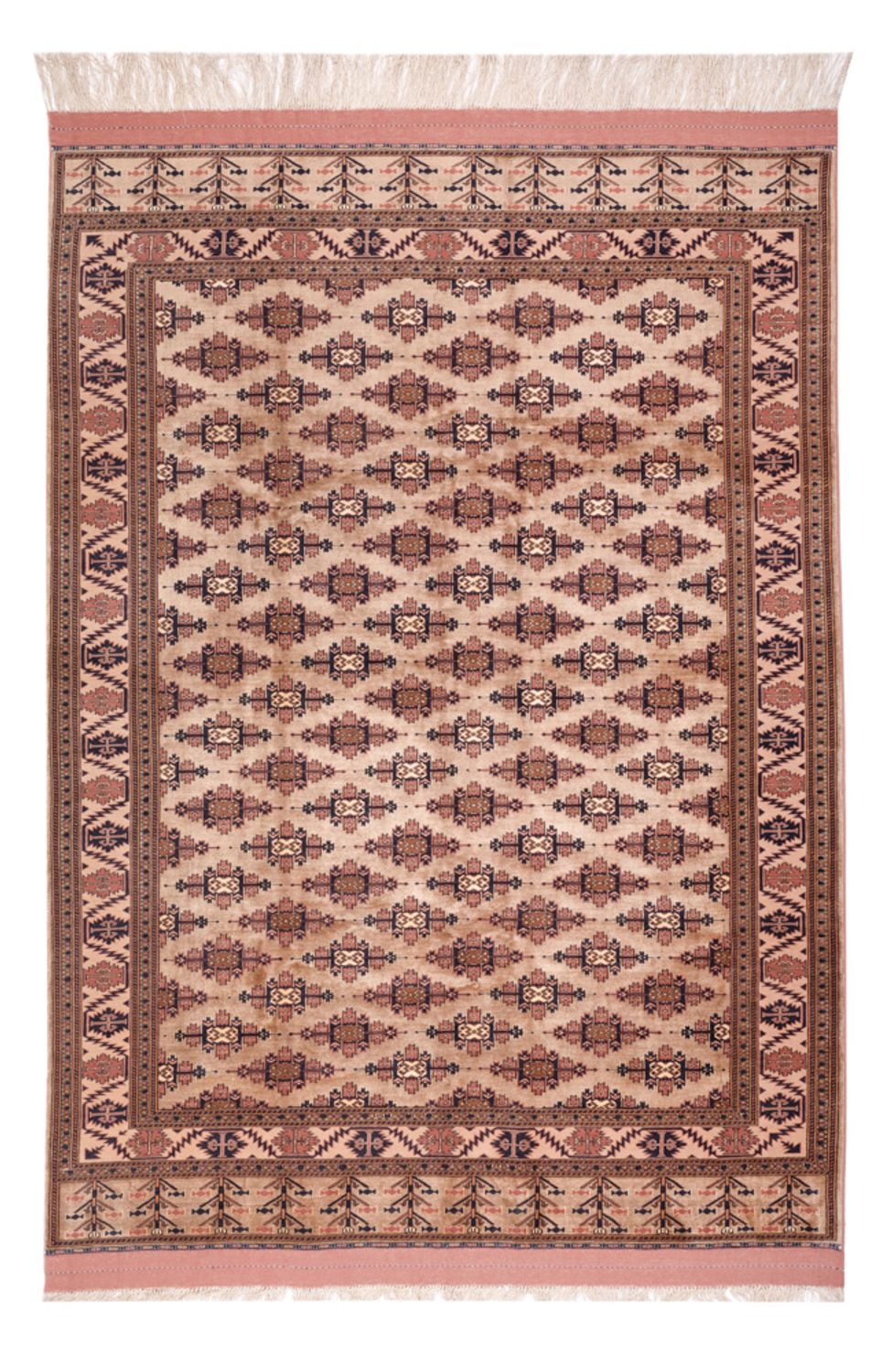 Jedwabny dywan - jedwab afgański - 273 x 199 cm - jasnobrązowy