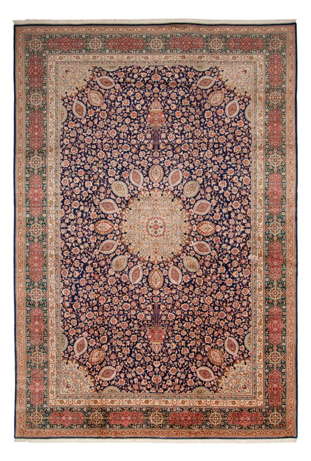Persisk teppe - Tabriz - Royal - 517 x 352 cm - mørkeblå