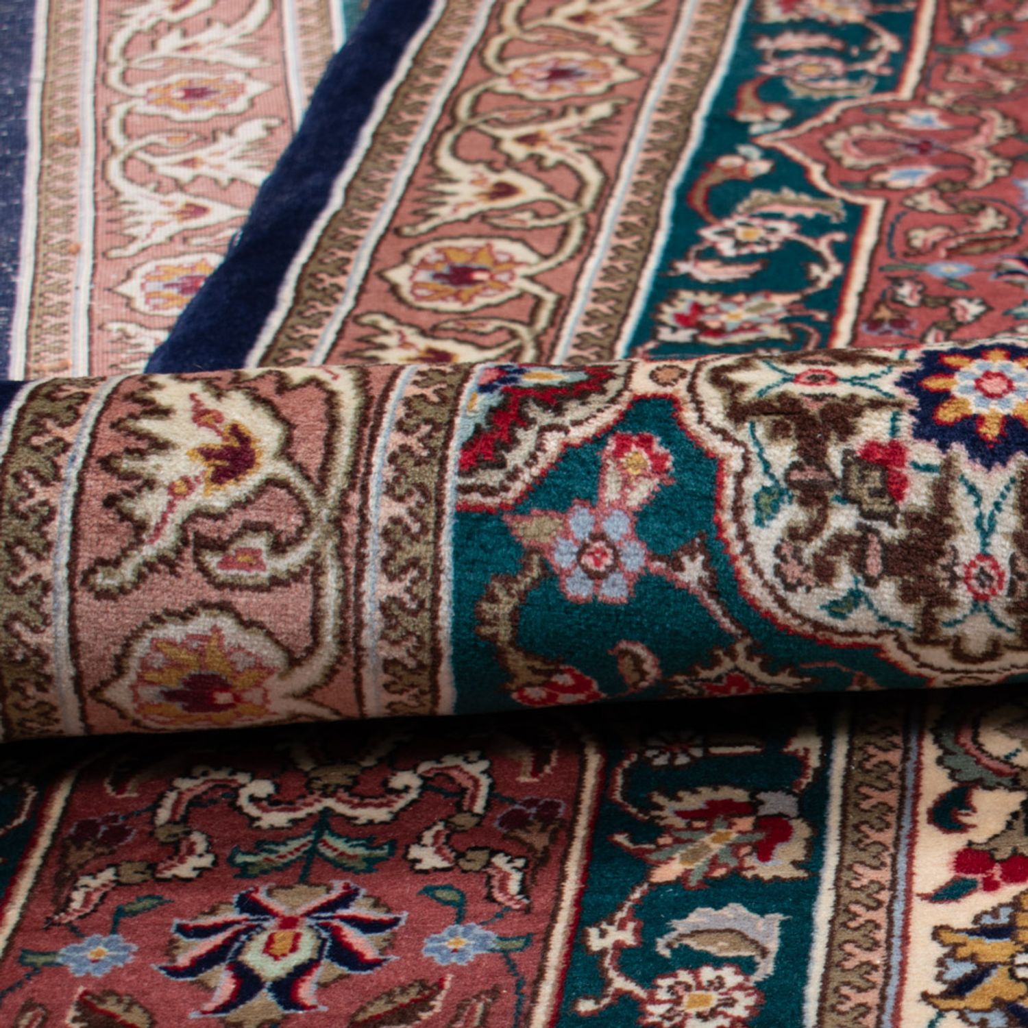 Persisk teppe - Tabriz - Royal - 517 x 352 cm - mørkeblå