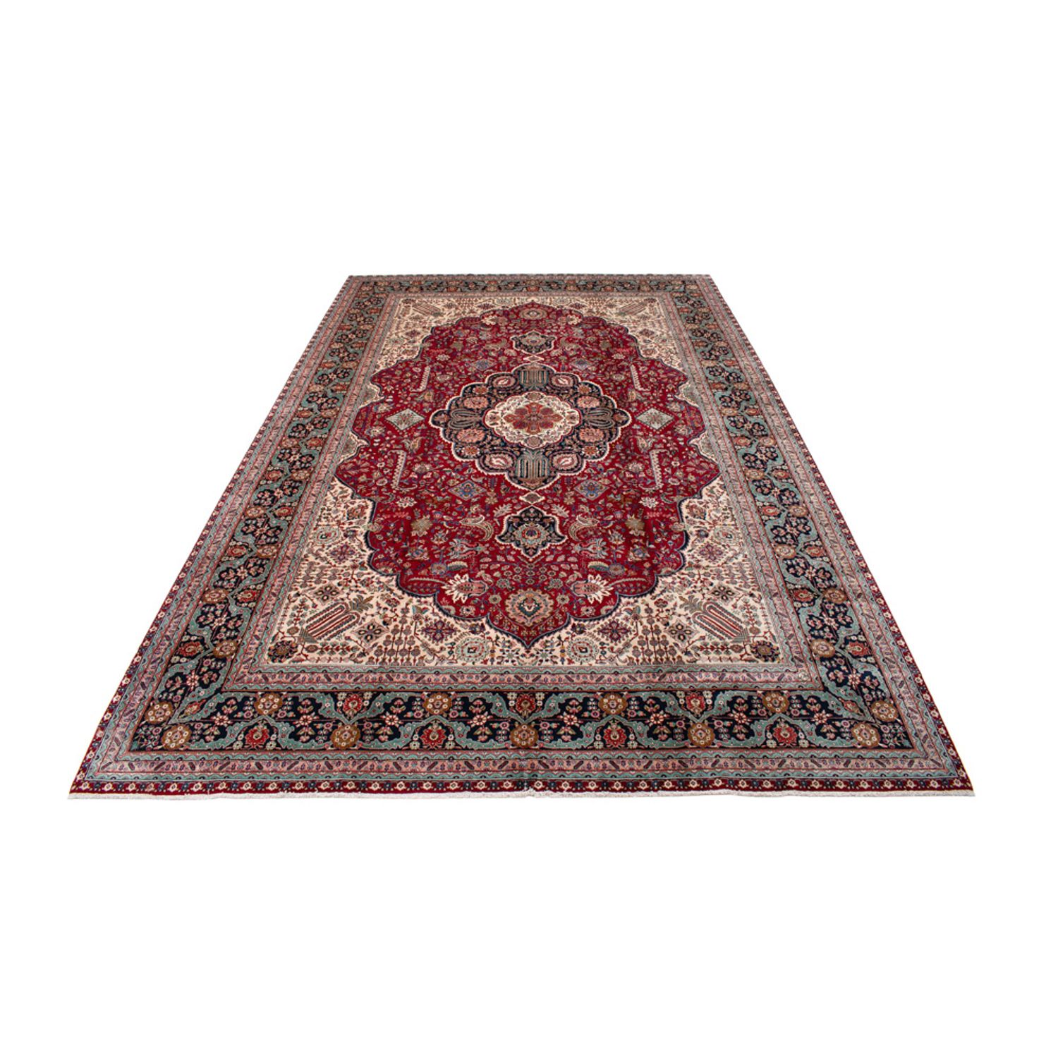 Persisk teppe - Tabriz - 525 x 350 cm - rød