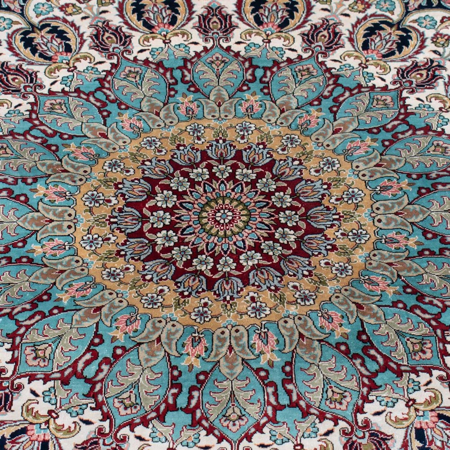 Silketeppe - Kina silke - Royal - 552 x 370 cm - mørkeblå