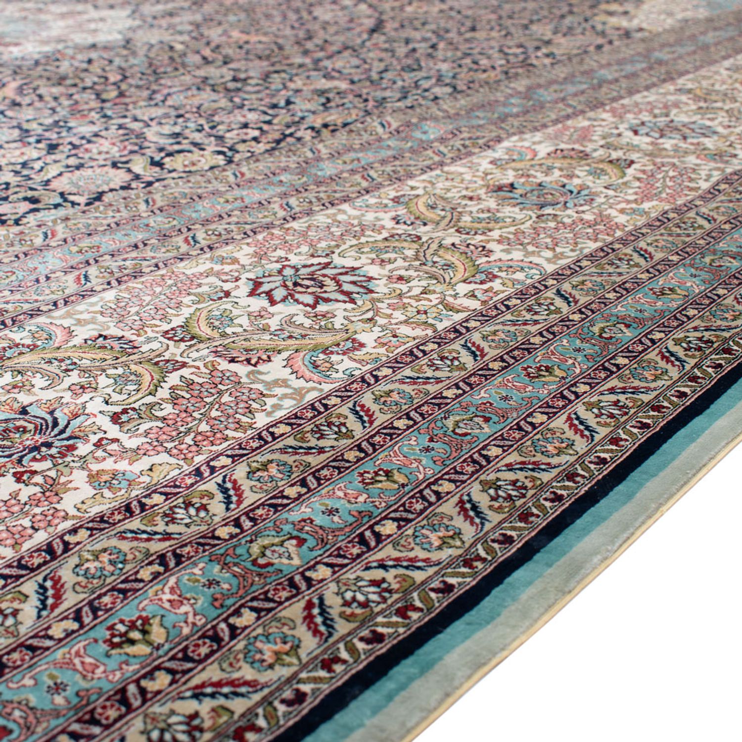 Silketeppe - Kina silke - Royal - 552 x 370 cm - mørkeblå