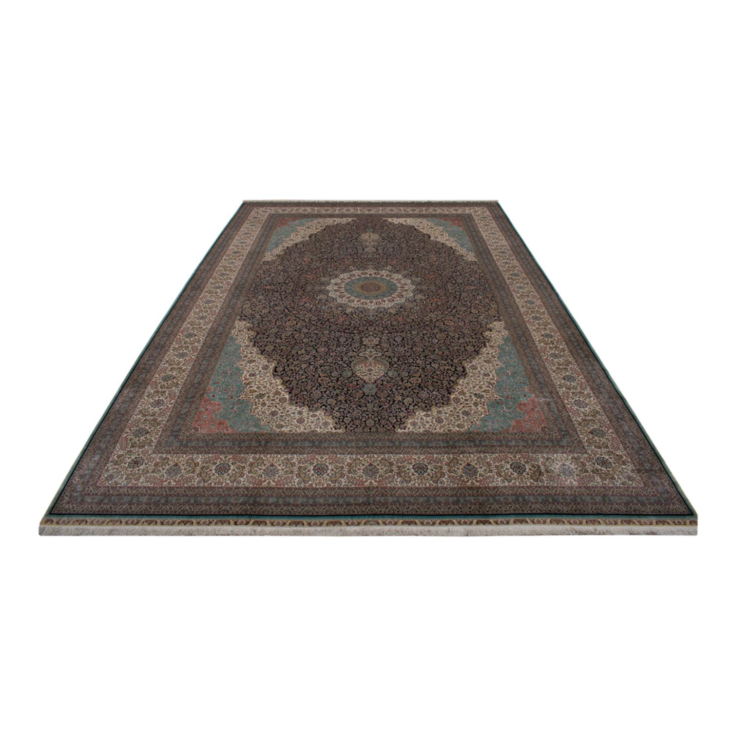 Silketeppe - Kina silke - Royal - 552 x 370 cm - mørkeblå