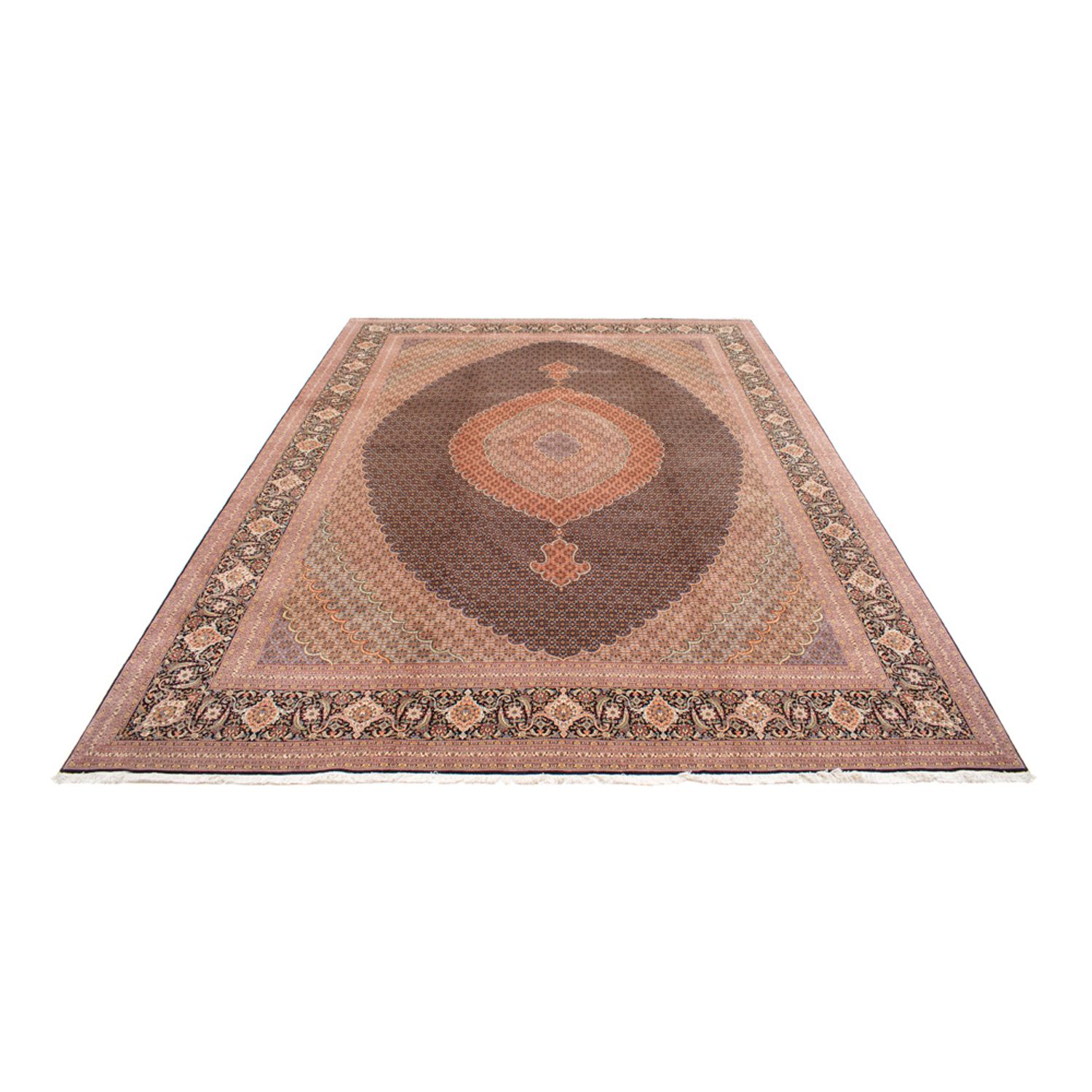 Persisk teppe - Tabriz - Premium - 490 x 360 cm - mørkeblå