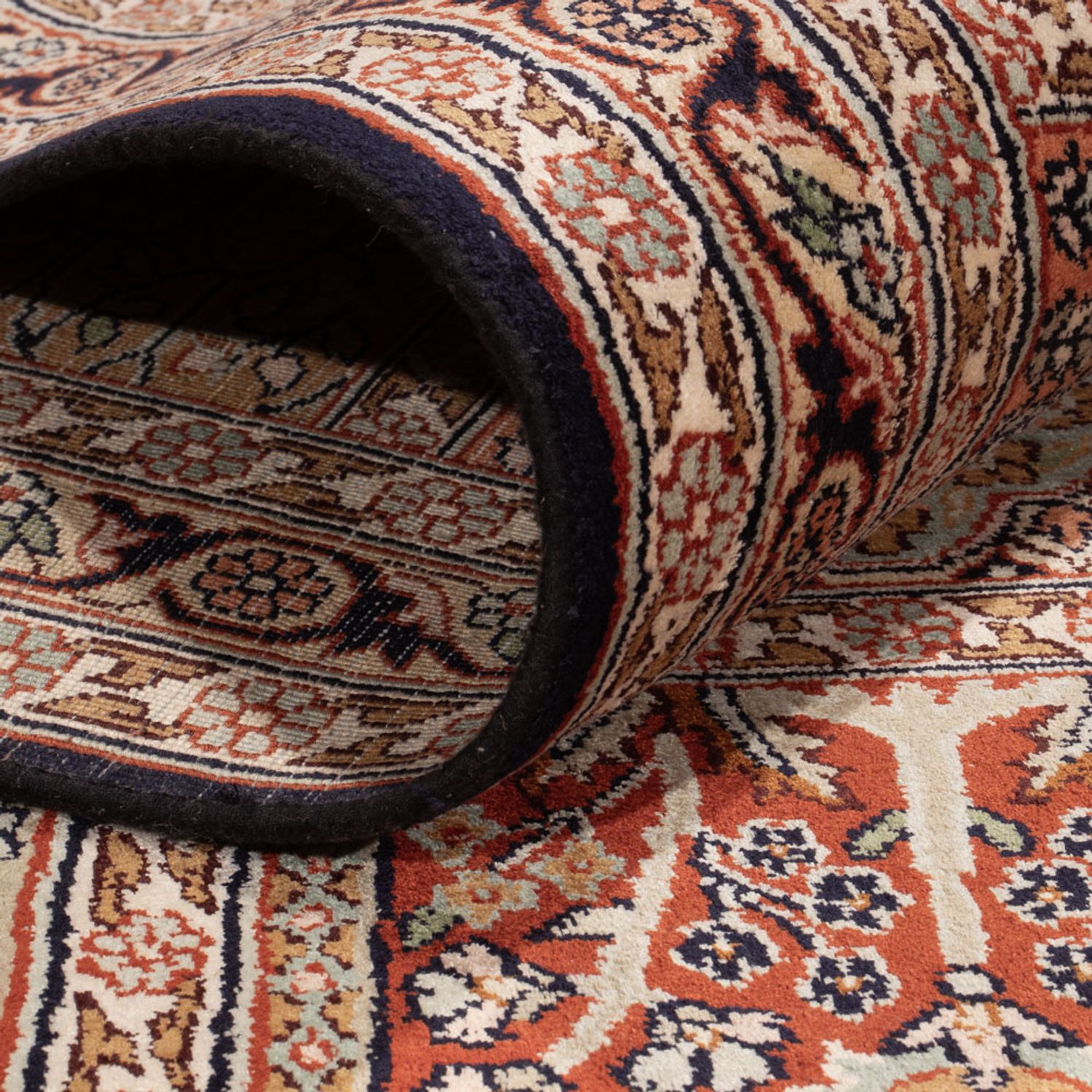 Hedvábný koberec - Kašmírské hedvábí - 362 x 274 cm - tmavě béžová