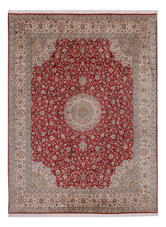 Seidenteppich - Kaschmir Seide - 327 x 244 cm - rot