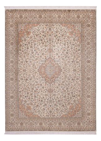 Hedvábný koberec - Kašmírské hedvábí - 329 x 244 cm - béžová