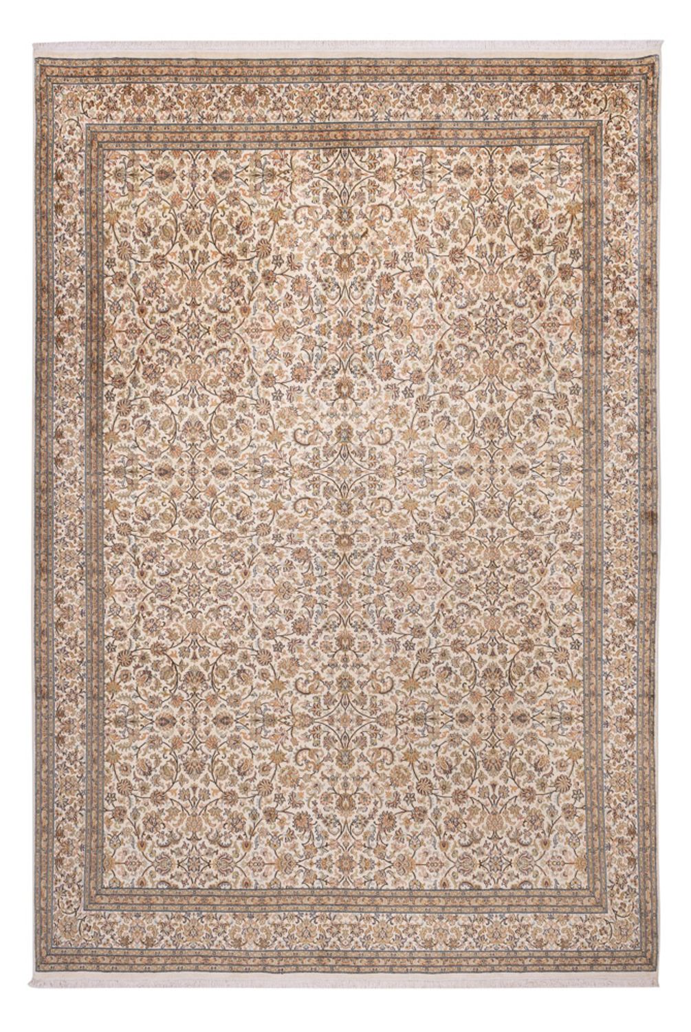 Hedvábný koberec - Kašmírské hedvábí - 356 x 245 cm - béžová