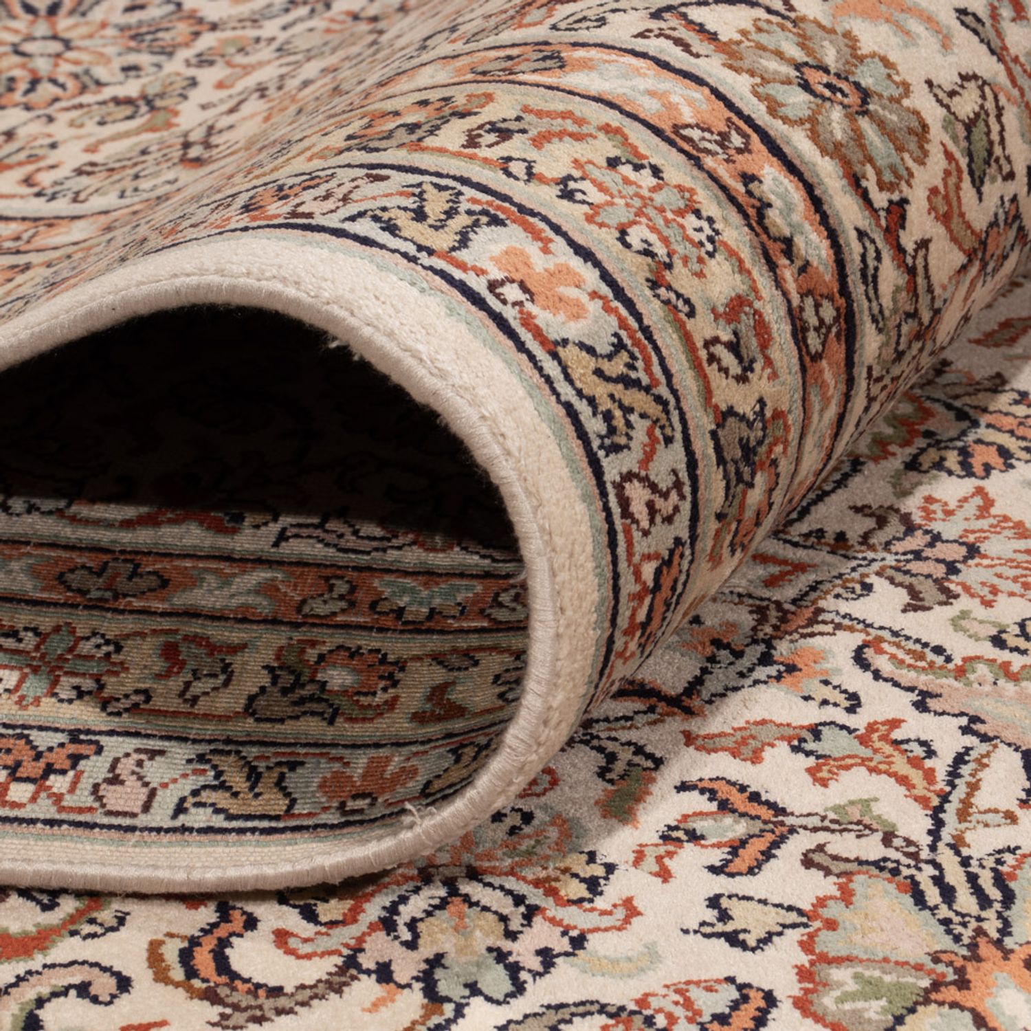 Hedvábný koberec - Kašmírské hedvábí - 344 x 250 cm - béžová