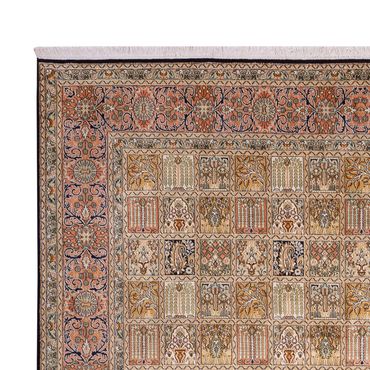 Hedvábný koberec - Kašmírské hedvábí - 330 x 246 cm - tmavě béžová