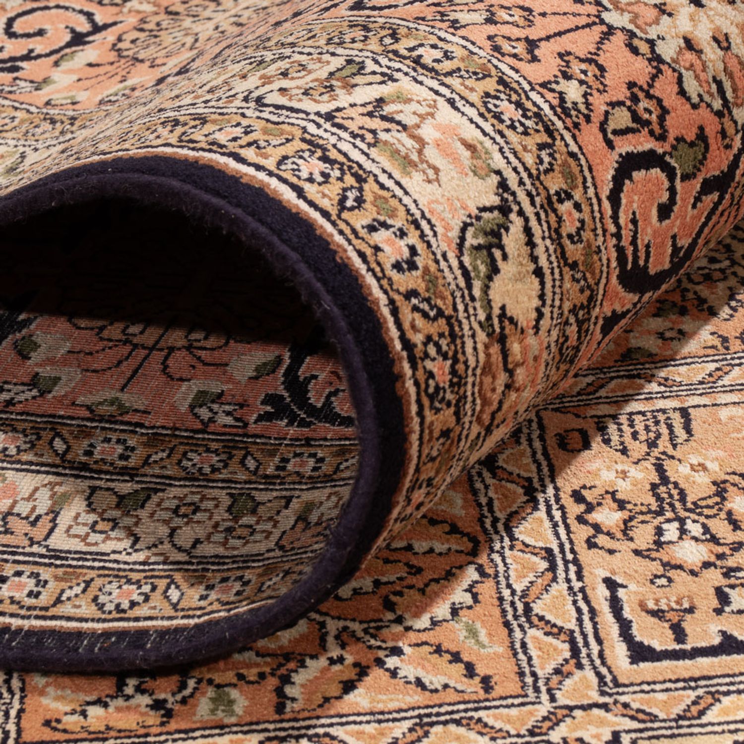 Hedvábný koberec - Kašmírské hedvábí - 344 x 245 cm - tmavě béžová