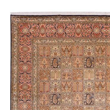 Hedvábný koberec - Kašmírské hedvábí - 344 x 245 cm - tmavě béžová