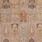 Hedvábný koberec - Kašmírské hedvábí - 381 x 273 cm - tmavě béžová