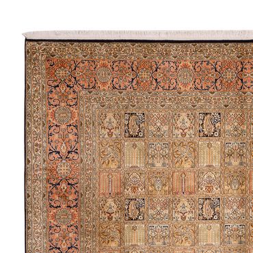 Hedvábný koberec - Kašmírské hedvábí - 339 x 246 cm - tmavě béžová