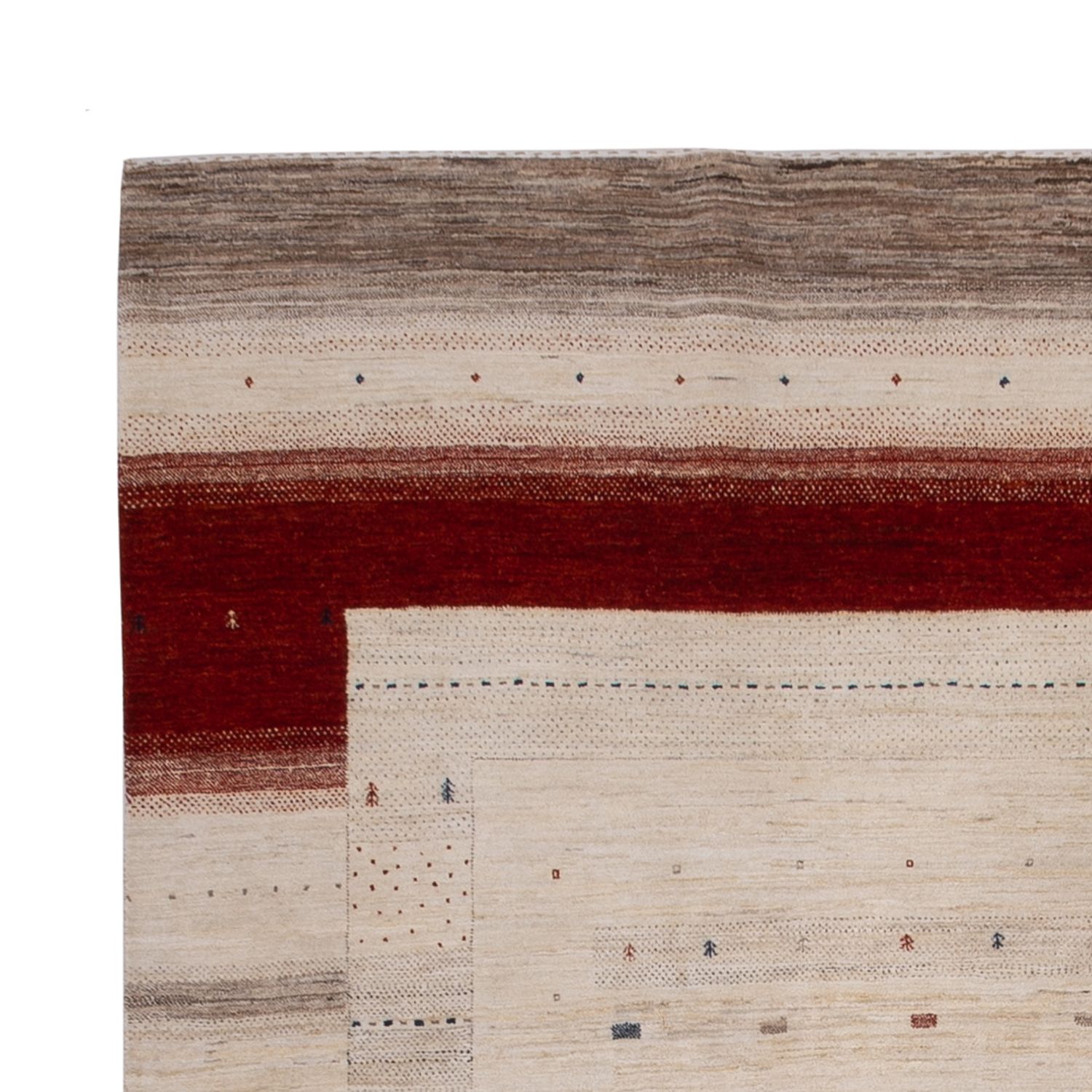 Gabbeh koberec - Loribaft Indus - 357 x 244 cm - béžová