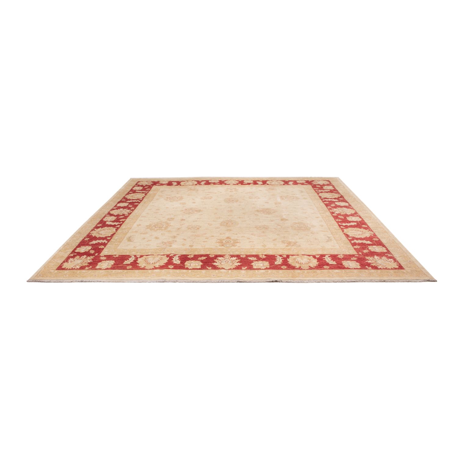 Ziegler Teppich quadratisch  - 340 x 345 cm - rot