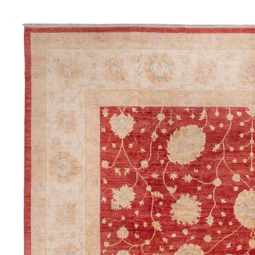 Ziegler Teppich quadratisch  - 392 x 403 cm - rot