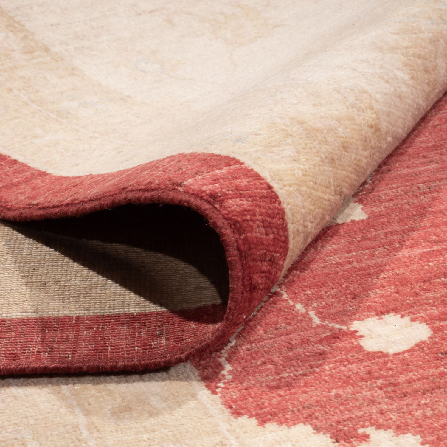 Ziegler Teppich quadratisch  - 491 x 405 cm - rot