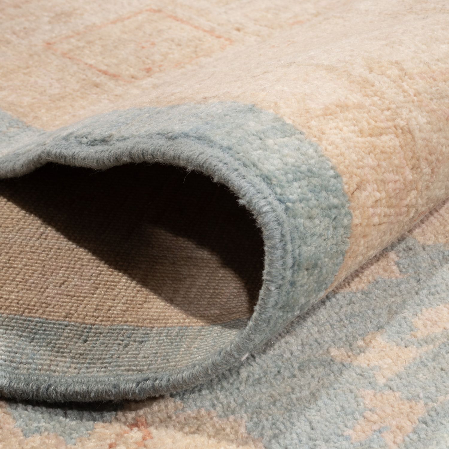 Ziegler Teppe square  - 389 x 399 cm - lyseblå