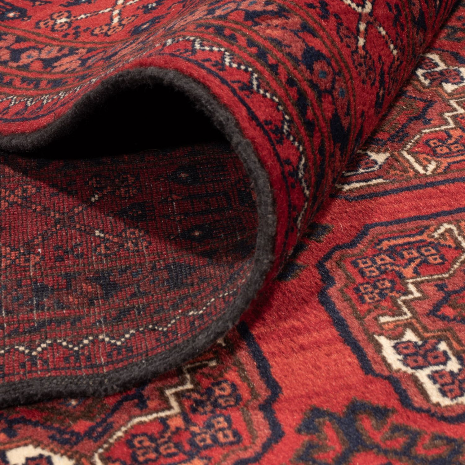Afgański dywan - Bukhara - 334 x 252 cm - ciemna czerwień