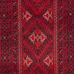 Runner Afghánský koberec - 388 x 77 cm - červená