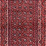 Runner Afghan Rug - Bukhara - 376 x 75 cm - red