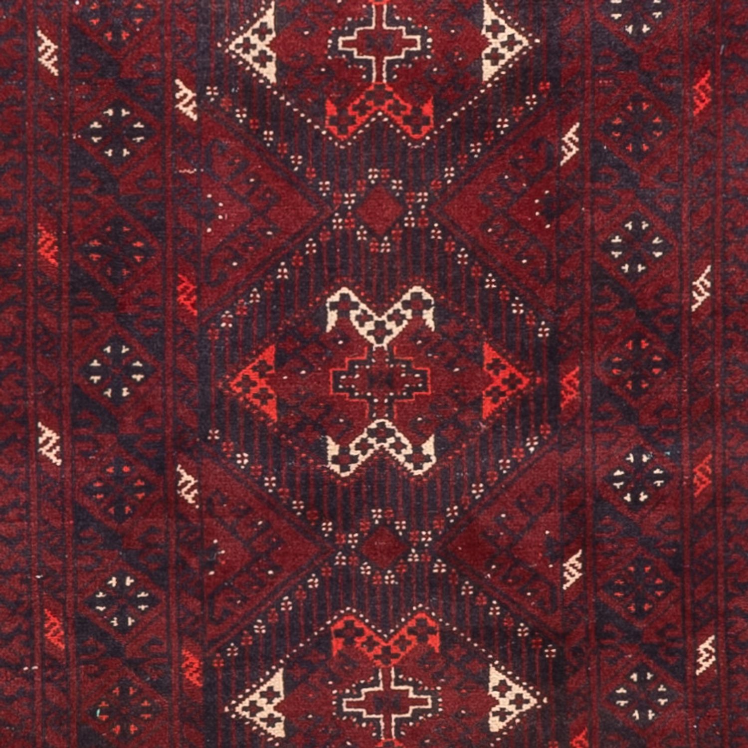 Biegacz Dywan afgański - 300 x 79 cm - czerwony