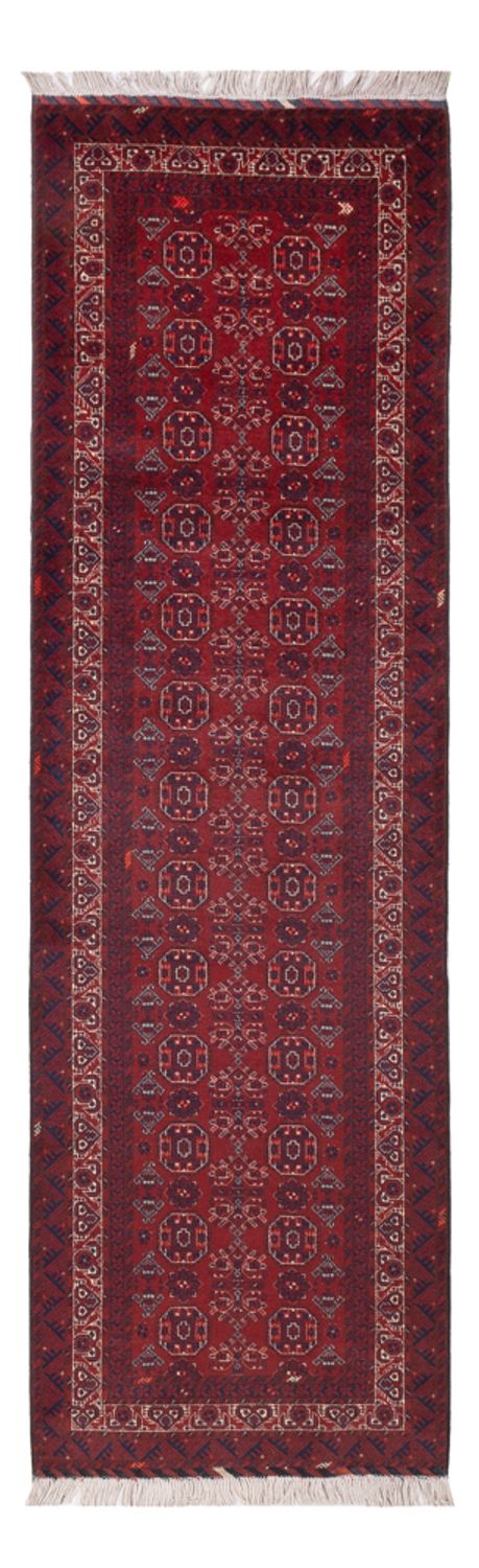 Runner Afghan Rug - Bukhara - 285 x 82 cm - red