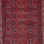 Runner Afghan Rug - Bukhara - 285 x 82 cm - red