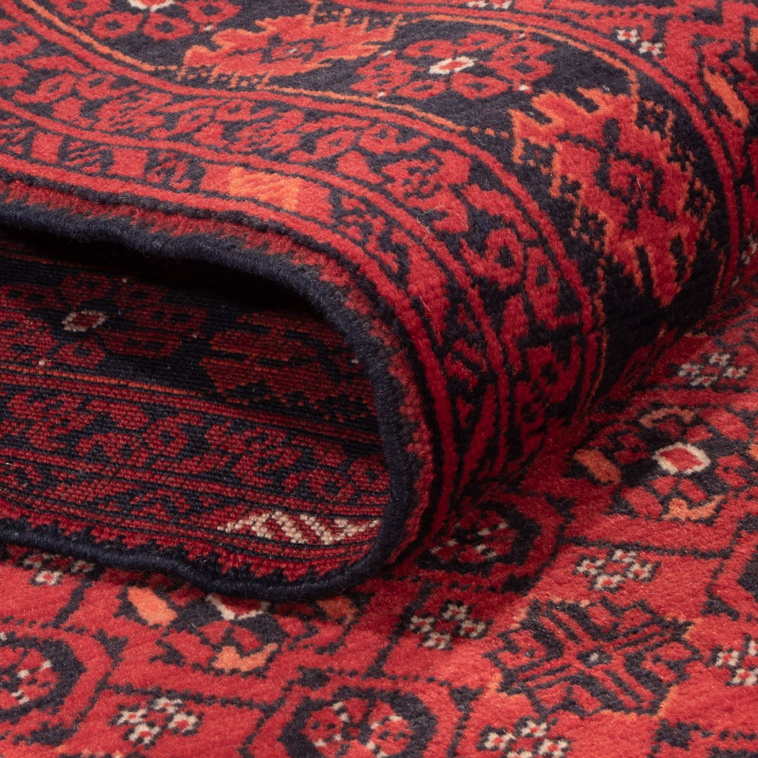 Runner Afghan Rug - Bukhara - 332 x 76 cm - red