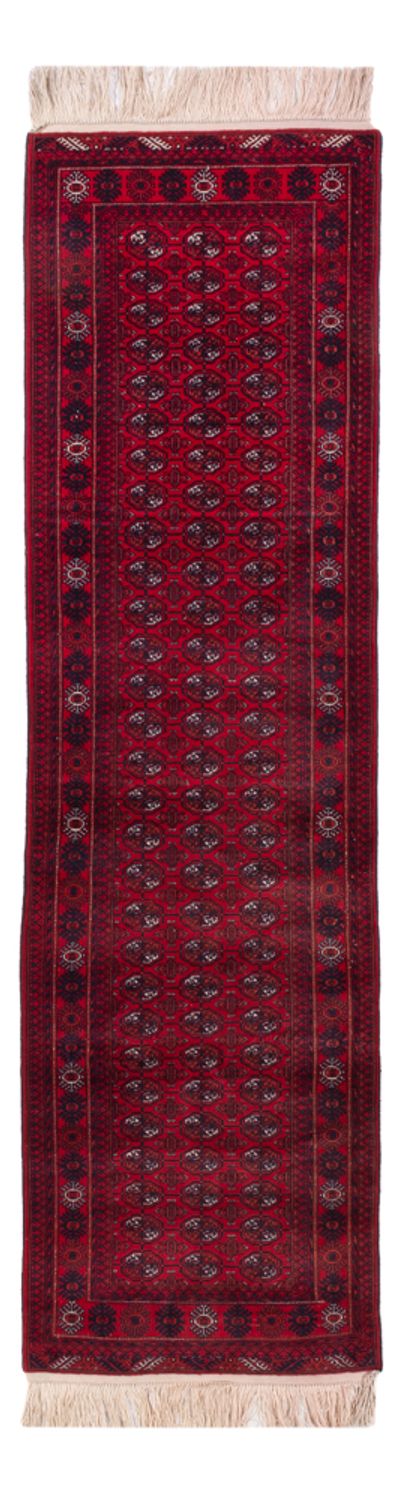 Runner Afghan Rug - Bukhara - 294 x 84 cm - red