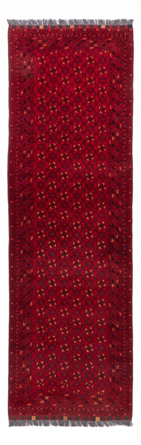 Runner Afghan Rug - Bukhara - 273 x 86 cm - red