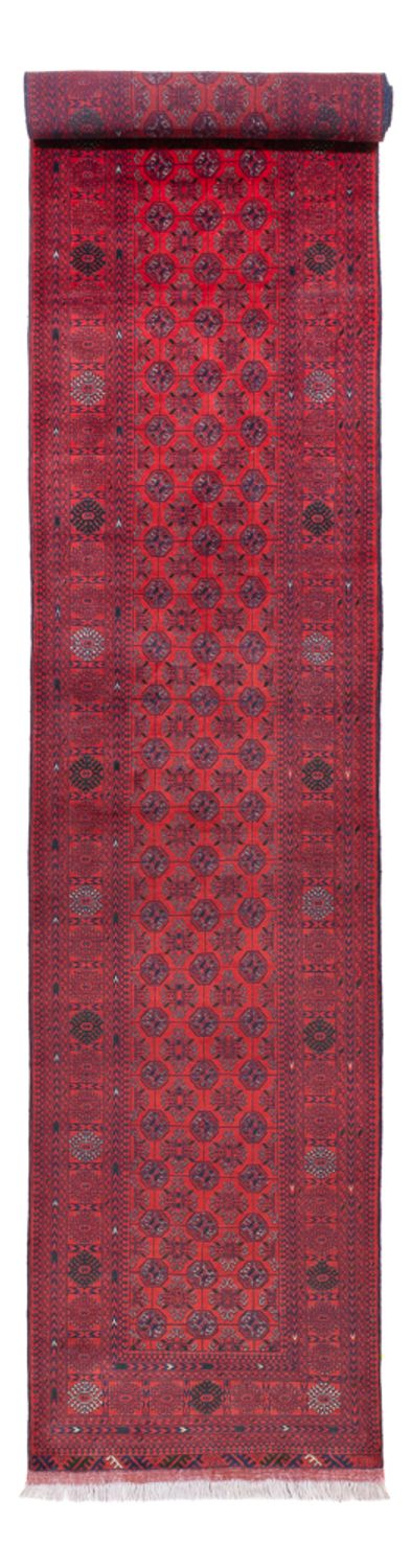 Runner Afghan Rug - Bukhara - 479 x 89 cm - red