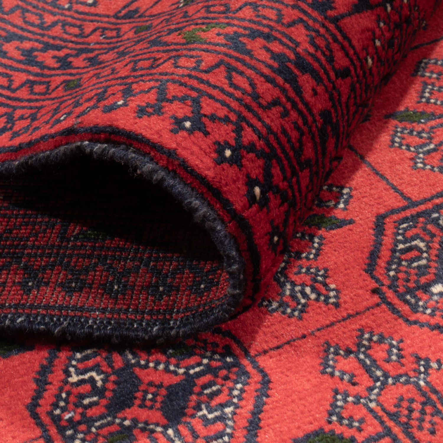 Runner Afghan Rug - Bukhara - 479 x 89 cm - red